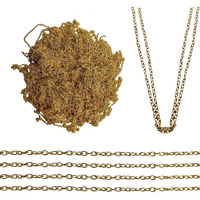 Diy Crafts Pack Of 3 Pcs, Gold Color, 10M Golden Color Chains, Keychain Key Rings, Diam (Pack Of 3 Pcs, Gold Color)