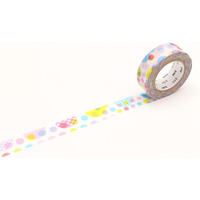 Mt Washi Masking Tape Ex Series, 15 Mm X 10 Mtrs Shade - Random Dot, (Pack Of 1)
