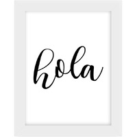 Tied Ribbons Hola Framed Poster (13.6 Inch X 10.2 Inch, Midnight Black, Standard)
