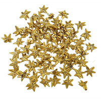 Embroiderymaterial 3Cm Gota Patti Flowers Appliques Patches For Embroidery Decoration And Craft Making(Gold Color,100 Pieces)