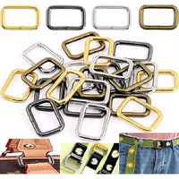 Diy Crafts 10X Metal Rectangle Ring, Gun Black, Heavy Duty 1 Inch / (10X Metal Rectangle Ring, Gun Black)