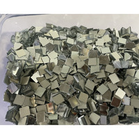 Omx Square Shape Mosaic Mirror Pieces For Embroidery & Craft Making, 10Mm X 10Mm (500Pc, 100 Gram)