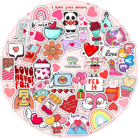 Townbus | 38 Love Stickers | Perfect For Valentine Gift,Laptops,Mobiles,Waterbottles,Journals,Scrapbookings Etc