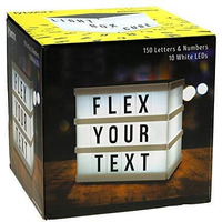 Iktu 4D Square Cinematic Light Box, Led Light Box, Cinema Light Box, Letter Light Box, 4 Sides Lightbox With 150 Letters & Symbols, (Size- 15.8 X 15.8 X 15 Cm) 10 Led Lights