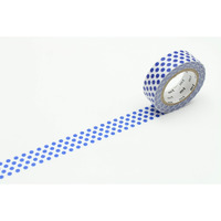 Mt Washi Masking Tape Polka Dots, 15 Mm X 10 Mtrs Shade - Night Blue, (Pack Of 1)