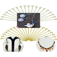 Diy Crafts 500 Gram, Gold, 3 Sizes Mix 304 Steel Head Pins Findings 21 Gauge(0.7Mm) Open Eye Pin For Earring Pendant Bracelet Necklace Jewelry Diy Craft Making, Golden (500 Gram, Gold)