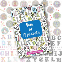 Ambiyaa A To Z Alphabet In 3 Styles - Mandala, Colored Artistic And B&W Artistic Handmade Diy Vinyl Waterproof Stickers For Scrapbooking/Laptop/Phone/Luggage/Fridge/Bottle/Guitar/Toys