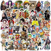 Junkyard One Piece Anime Vinyl Stickers For Laptop,Guitar, Kids, Notebook, Electronic Gadgets Art N Craft (Pack Of 50)