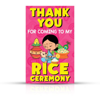 Zyozique Rice Ceremony Theme Thank You Tags, Thank You Label Tags For Rice Ceremony Thanks Giving Favor (Pack Of 50)