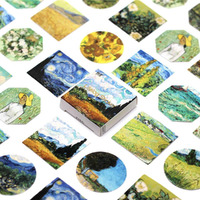 Idream Van Gogh Diy Decorative Stickers - Set Of 45 - Perfect For Decorating Diaries, Boxes, Scrapbooks And Crafts - Stylish And Creative Design For Unique Personalization