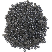 Embroiderymaterial 4Mm Ceramic Hotfix Round Flatback Beads For Fabric, Craft, Shoes, Wedding Dress Embellishments, Bags, Jewellery Making, Diy (Gunmetal, 720 Pieces)
