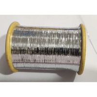 Omx 0.25 Mm, 10000 Mtrs Each Roll, Metallic Strip Mukaish Metal Thread For Embroidery Work, Beading, Jewellery Making. (Silver)