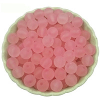 Indikonb Icefrost Matte Translucent Frosted Beads | 8Mm Plastic Beads For Jewellery Making | Perfect For Bracelet Making, Craft Kits, And Diy Jewelry Projects. (Light Pink)