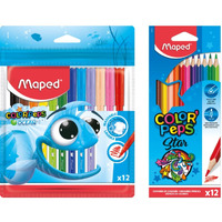 Maped Colour Pencil And Sketchpen Set|Smooth Textured Lead For Uninturrupted Flow|Super Soft Glide While Colouring| Washable Sketch Pen| Ideal For Drawing And Colouring |Birthday Gift|Return Gift