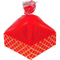 Grownex Red Elegant Wedding Hamper Gifting Dry Fruit Packaging Basket  Empty Gift Hamper Box (Pack Of 4) Multipurpose Gifts For Wedding Favor Basket - 10X10X3 Inches