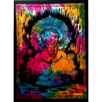 Purpledip Cotton Wall Poster 'Ganesha, For Everlasting Blessings': Bohemian Wall Hanging, Multicolor, 40 * 30 Inches (20033)