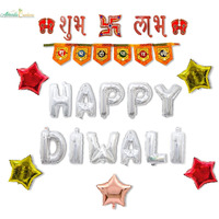 Almoda Creations Diwali Combo 22 Pcs Kit For Home, Offices, Society Decoration, Dipawali Decor (Silver Combo)