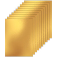 Lakeer A4 Gold Foil Cardstock Paper, 250 Gsm, Pack Of 10 Sheets, Reflective Mirror Cardstock For Art & Craft, Card Making, Scrapbooking, Etc