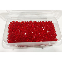 Omx Crystal Beads For Craft And Jewellery Making (800 Pices, 70 Gram) (Also Known As New Cut Glass Bead/Bicone Beads (Red)