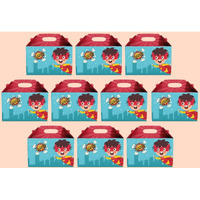 Cots And Cuddles 10Pc Superhero, Jungle Animals, Unicorn & Candy Designs Gift Box| Festive Surprise Box | Gift Box For Birthday, Wedding, Anniversary (Superhero)