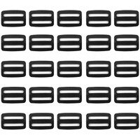 Diy Crafts 1 Inch Plastic Slides; Adjustable Webbing Tri-Glide Slider Buckle; For Belt Backpack And Bags Straps (Pack Of 50 Pcs, Slider Buckle)
