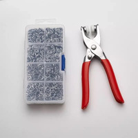 100Pc Silver Button Thickened Snap Fasteners Kit Metal Copper Five Claw Buckle Set With Hand Pressure Pliers Tool Diy Sewing Buttons Set For Clothing Sewing | Snap Button Tool Kit