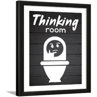 Chaka Chaundh Wall Hanging Bathroom Poster With Quotes Framed (Black Wood Texture, 34 X 27 X 4 Cm)