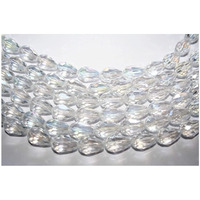 Omx Glass Drop Bead/Briolette Crystal Beads (6Mm X 8Mm - 70 Beads, 1 String, Trans Rainbow Colour)