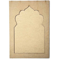 Adikala Plain Jharokha Mdf Cutout For Diy Art And Craft | Wall Hanging Decorations, Festival Gift, Wedding 13.Inch (33.23)-Set Of 6
