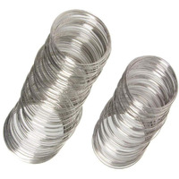 Diy Crafts Design # No 5, Pack Of 400 Pcs, Jewelry Wire, Silvertone Memory Beading Wire Bracelet Rigid Steel For Wire Wrap (Pack O (Design # No 5, Pack Of 400 Pcs)