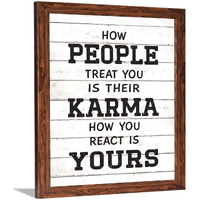 Chaka Chaundh - Karma Quotes Wall Frames - Wisdom Quotes On Frame - Spiritual Quotes Wall Framed Poster - Life Quotes For Wall - (13.6 X 10.6 Inches)