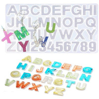 Perfect Pricee Transparent Alphabet Number Silicone Resin Casting Epoxy Mold For Making Resin Without Hole House Number Pendant Jewelry , Diy Molds & Art Craft Projects