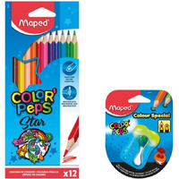 Maped Colour Pencil Kit|Special Sharpener For Colour Pencils|Two Hole Sharpener|Colour Pencils|Brilliant Quality, Smooth Texture| Non-Toxic And Safe|Colouring Set|Vibrant Colours