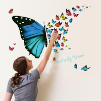 Jaamso Royals Jambo Dynamite Colorful Butterflies Decorative Design Vinyl Self Adhesive Peel And Stick Wall Sticker For Wall Decor And Home Decor (30Cm X 60Cm)(Sk36001)