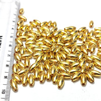Golden Beads Wheat Shaped 10Mm Pack Of 600 For Embroidery And Diy Jewelry