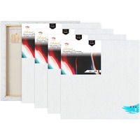 Variety Pre Stretched Canvas 10Oz Pack Of 4 (5 Inch X 5 Inch)
