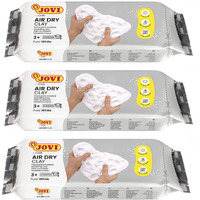 Jovi European Air Dry Modelling Clay Pure White Non-Toxic Clay Pack Of 3 500G Each Ideal For For Sculpting Pottery Art & Craft Handicraft Educational Purpose Fine Motor Skills