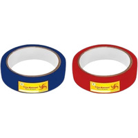 Tree Maison Coronating Homes Vastu Blue Red Tape | Size - 1 Inch (24 Mm) Approx | Length- 20 Meter (Approx) | Vastu Tape Remedy For Toilet | Vastu Tape For Main Door Entrance | Pack Of 2