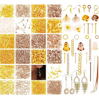 Diy Crafts 50 Grm, Antique Bronze, 50 Grm, Earring Making Kit Jewelry Makes Supplies With Earring Post Jump Rings Earring Back Tweezers Jump Ring Opener For Earring Jewelry (50 Grm, Antique Bronze)