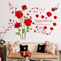 Jaamso Royals Wall Stickers For Living Room Flowers, Floral Wall Stickers, Flower Sticker, Nature Wall Stickers, Garden Stickers For Walls Of Home, Wall Stickers Flower Design (60 Cmx 90 Cm)