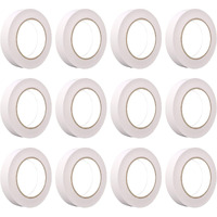 Thump Double-Sided Tissue Tape Multipurpose Transparent Sticky Adhesive For Art & Crafts School Office Household Interior Use - (Transparent, 24Mmx30M, Pack Of 12)