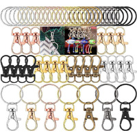 Diy Crafts 10X Pcs, Bright Gold, Swivel Lanyard Snap Hook With Key Rings, Metal Hooks Keychain Hooks For Lanyard Key Rings Craf (10X Pcs, Bright Gold)