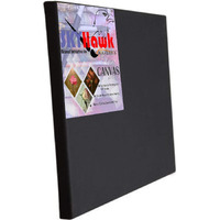 Black 4" X 8" Cotton Medium Grain Pre Stretched Canvas (Set Of 2)