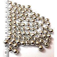 Gosetget! 200 Pcs, 8Mm Silver Ball - Plastic Beads For Jewellery Making, Arts And Crafts Work, Necklace, Bracelet Earring Diy Kit (Ball-8Mm-Silver)