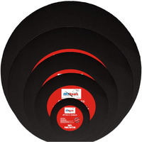 Black Cotton Round Medium Grain Pre-Stretched Canvases - 6 Inch, 8 Inch, 10 Inch, 14 Inch, 16 Inch