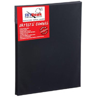 Black 8" X 14" Cotton Medium Grain Pre Stretched Canvas
