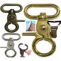 Diy Crafts Pack 2 Pcs, Antique Bronze, 1 Inch Inside Diameter D-Ring Lobster Clasp Claw Swivel Lobster Snap Clasp Hook For (Pack 2 Pcs, Antique Bronze)