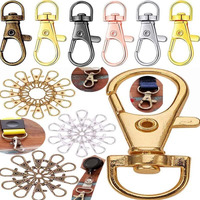 Diy Crafts 5 Pcs, Antique Bronze, Curved Lobster Clasps Metal Swivel Lanyard Snap Hook With Key Rings For Diy Craft (5 Pcs, Antique Bronze)