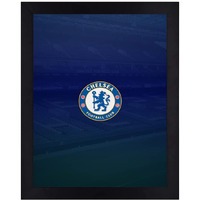 Interio Crafts Synthetic Wood Chelsea Poster - Football Print - Soccer Art - Frame Football Print Decoration Art(13X9 Inches)