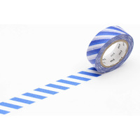 Mt Washi Masking Tape Stripe, 15 Mm X 10 Mtrs Shade - Blue, (Pack Of 1)